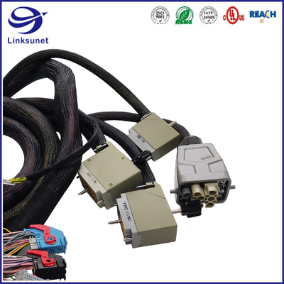 516 Series Rack And Panel Connector Wire Harness 20 Pins Metal Cover Design